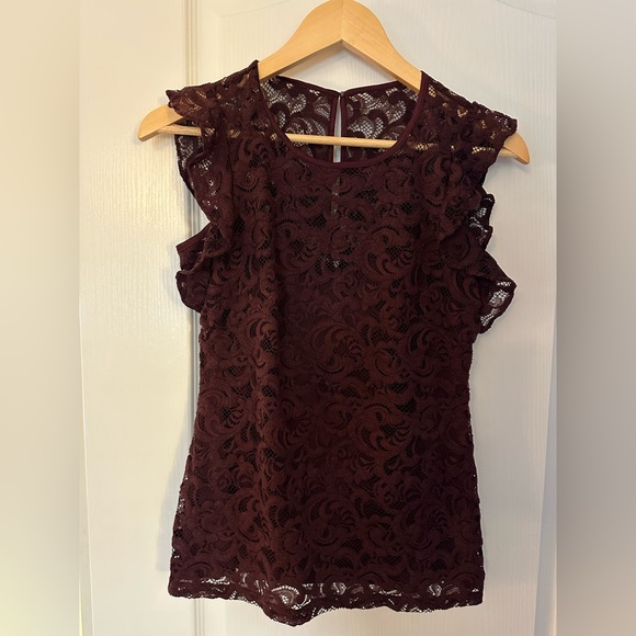 Short Sleeve Lace Blouse - Picture 1 of 3